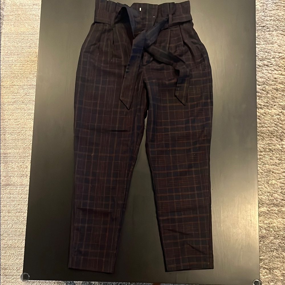 Women’s Black Plaid Pants